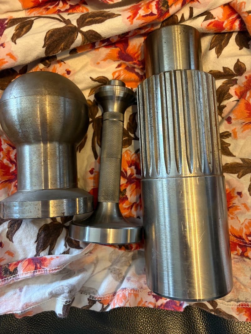 Ball-top, knurled, and splined machined components showing RPM Machining versatility